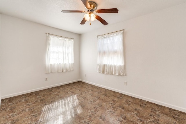 empty room with ceiling fan