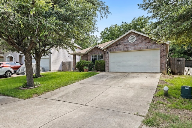 ranch-style home featuring a front yard