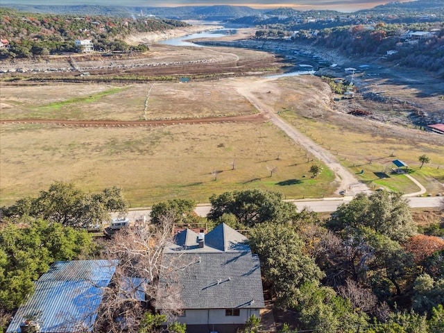 bird's eye view with a rural view