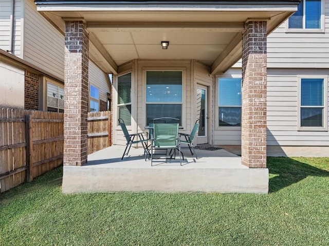 view of patio / terrace with fence