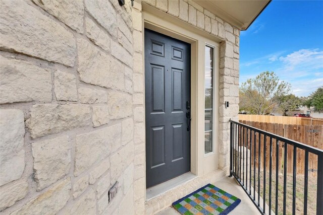 view of doorway to property