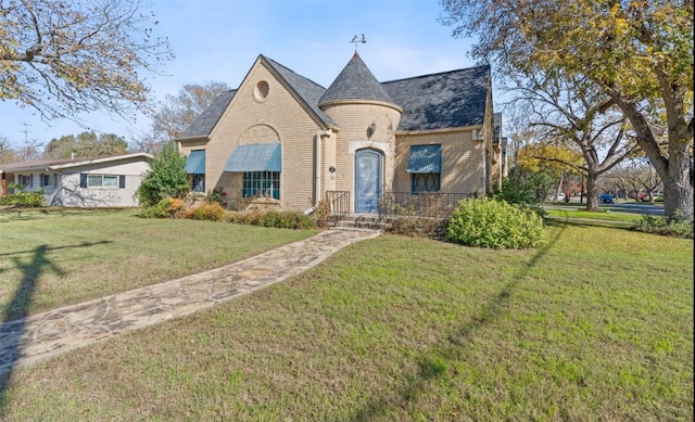 view of front of property with a front yard