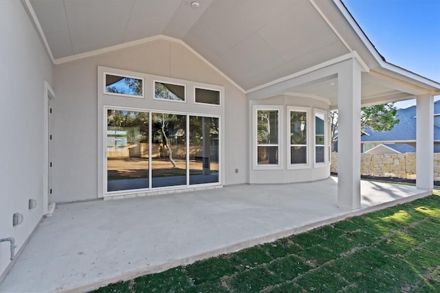 back of house with a patio area