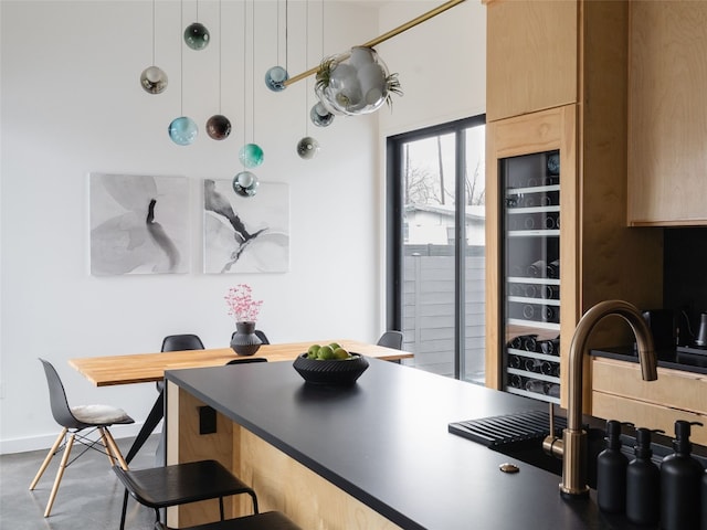 kitchen featuring sink and beverage cooler