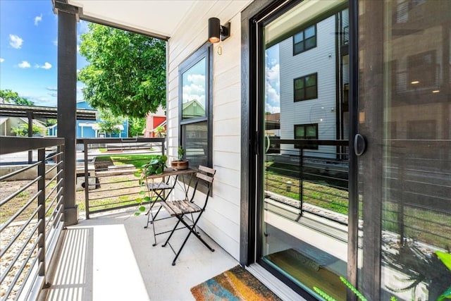 balcony with covered porch