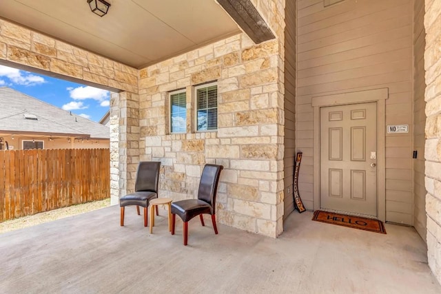 view of patio / terrace featuring a porch