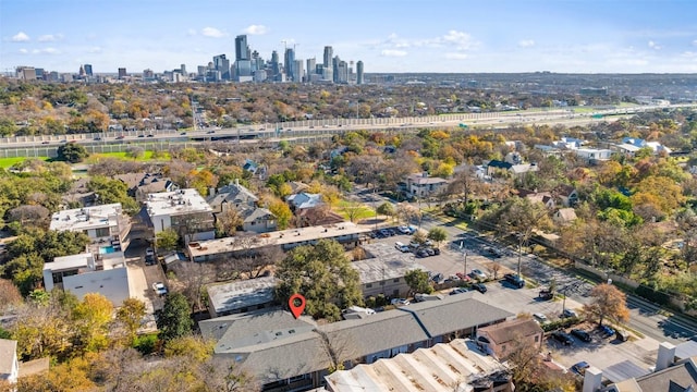 2208 Enfield Rd Unit 207, Austin, TX 78703 - aerial overview of property's location with a view of skyline
