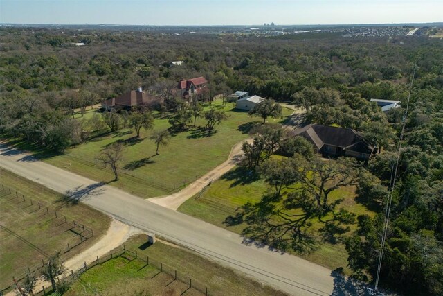 drone / aerial view with a rural view