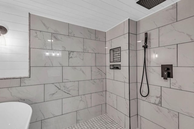 318 Coventry Rd, Spicewood, TX 78669 - full bathroom featuring a tile shower and a soaking tub