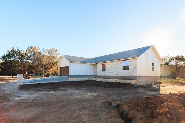 view of home's exterior featuring a garage