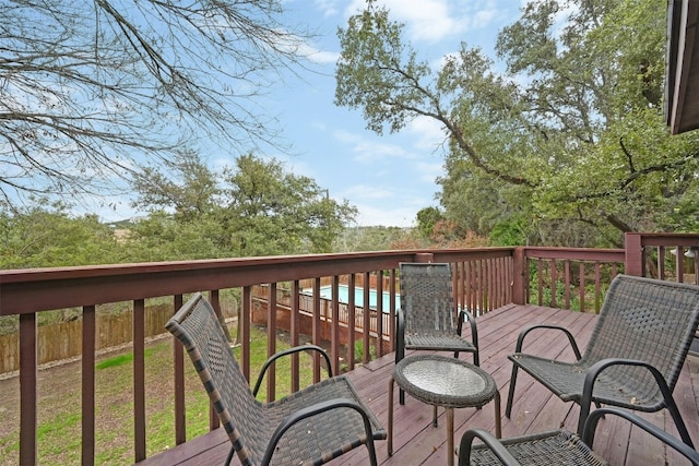 view of wooden deck