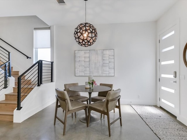 view of dining area