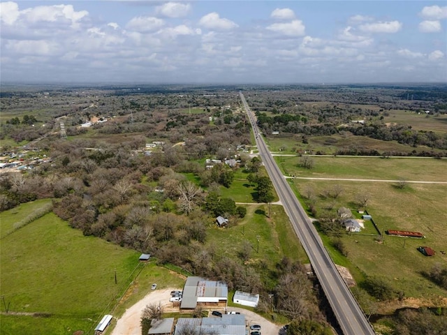 bird's eye view with a rural view