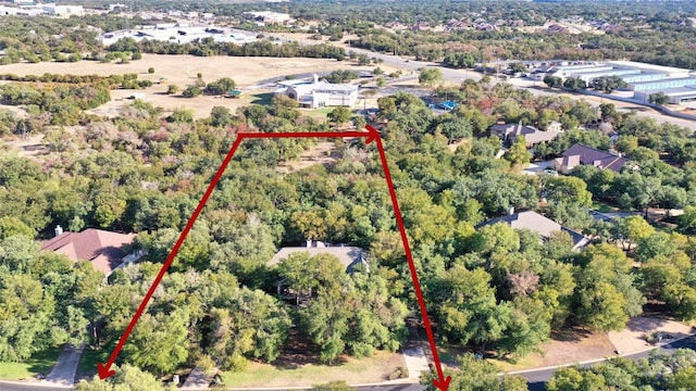 204 Woodland Park, Georgetown, TX 78633 - aerial overview of property's location with property parcel outlined