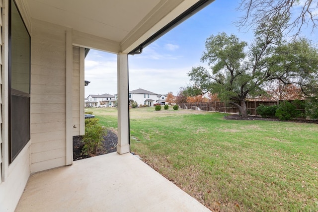 view of yard with a patio area