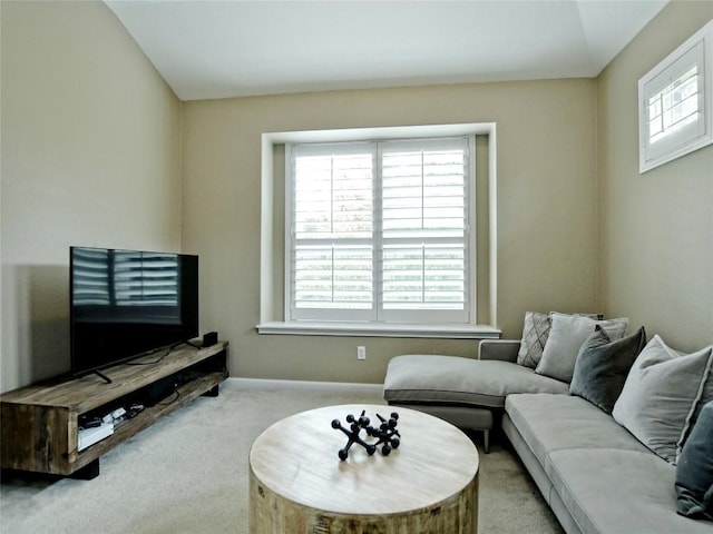 view of carpeted living room