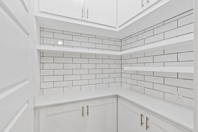 kitchen with white cabinetry