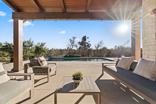 view of patio / terrace with an outdoor hangout area