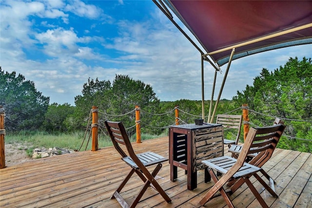 view of wooden terrace