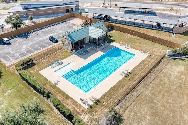 view of pool featuring a patio area