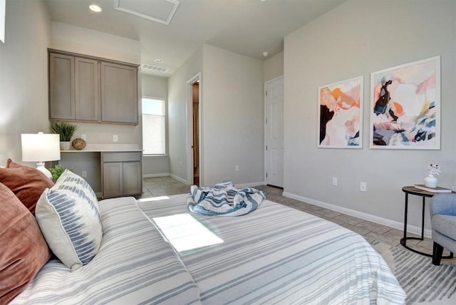 view of tiled bedroom