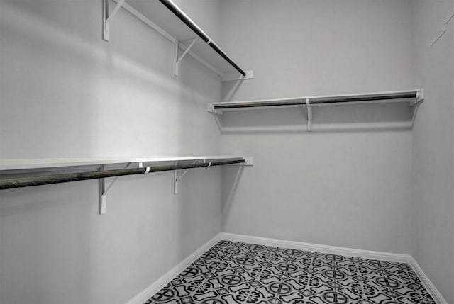 view of walk in closet