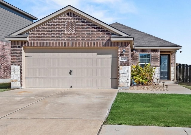 view of front facade with a garage