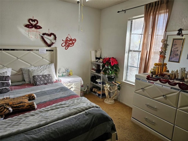 bedroom with carpet floors