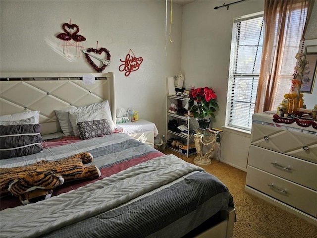 view of carpeted bedroom