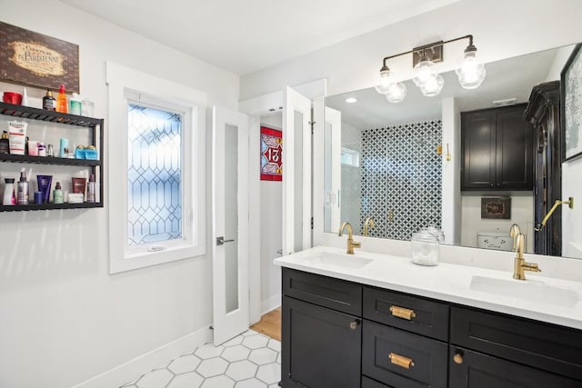 bathroom featuring vanity