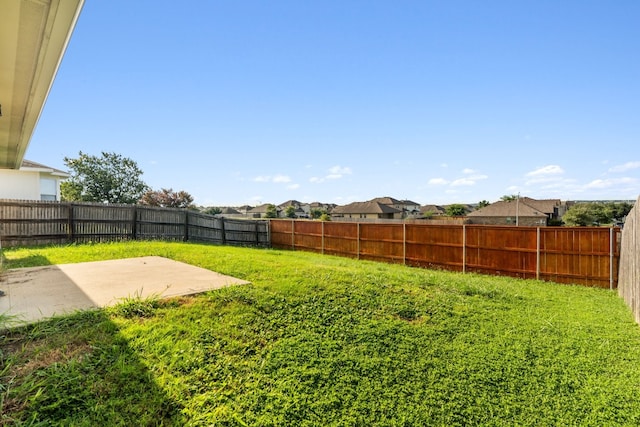 view of yard featuring a patio