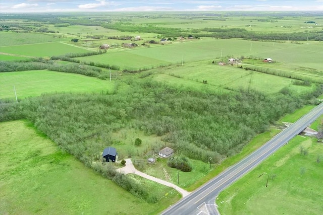 drone / aerial view featuring a rural view