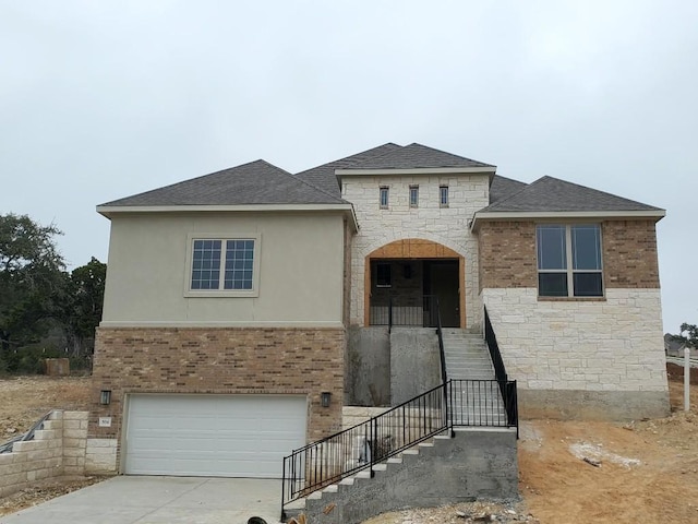 view of front of home featuring a garage