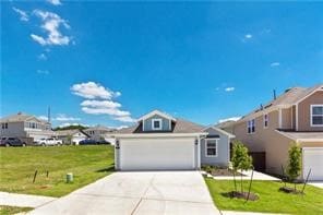 view of front of home with a front yard