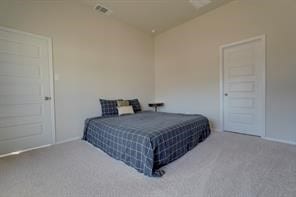 bedroom with carpet floors