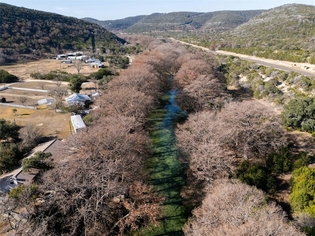 bird's eye view featuring a mountain view