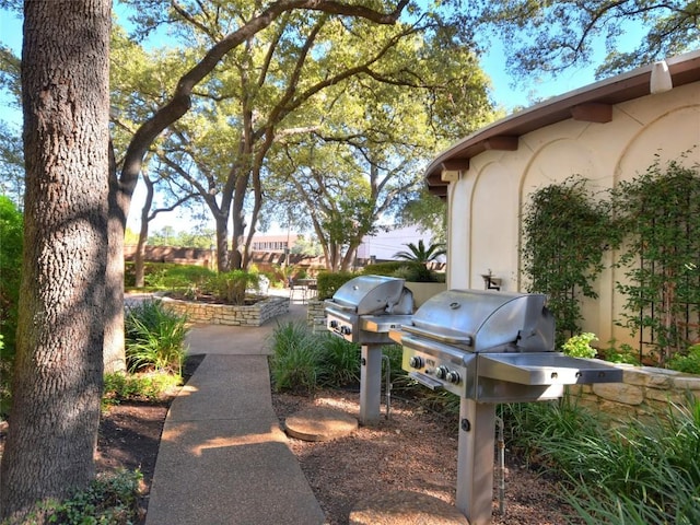 exterior space featuring area for grilling