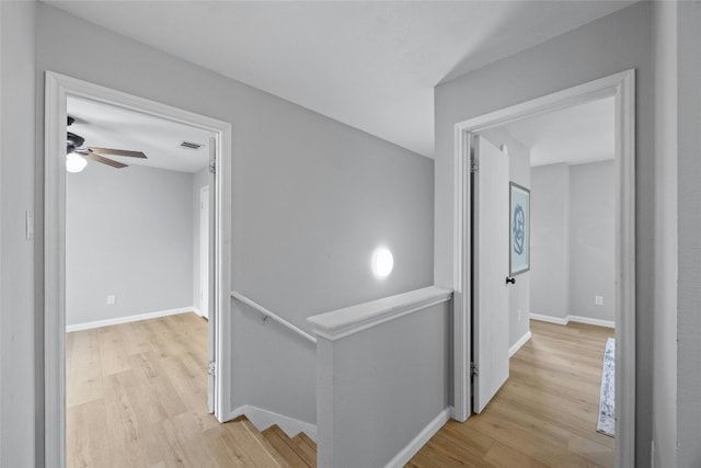 hallway featuring light hardwood / wood-style floors