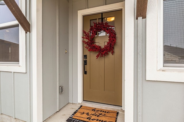 view of doorway to property