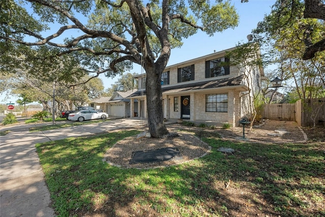 view of front facade with a garage