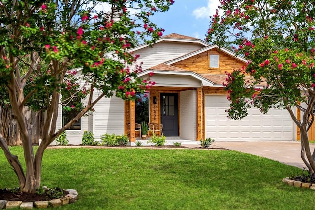 view of front of house featuring a front lawn