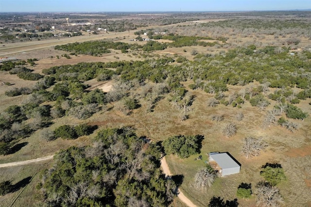 bird's eye view with a rural view