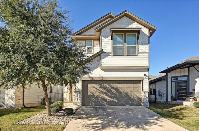 view of front of home with a garage