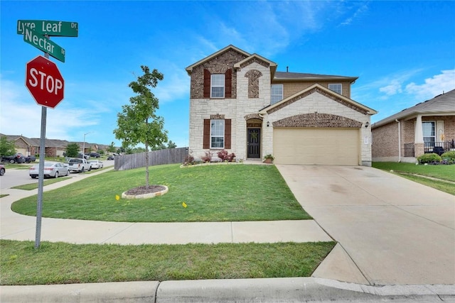 view of front property featuring a front yard