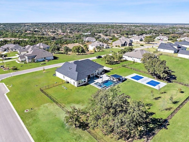 bird's eye view featuring a residential view