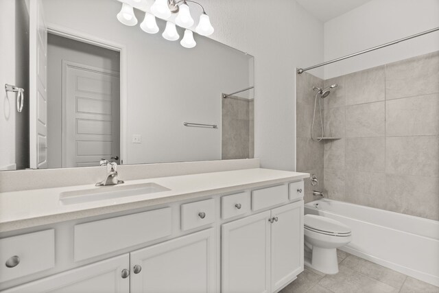 1813 Arapaho Mountain Pass, Leander, TX 78641 - bathroom with shower / washtub combination, vanity, and tile patterned flooring