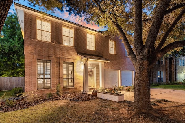 view of front of house featuring a garage