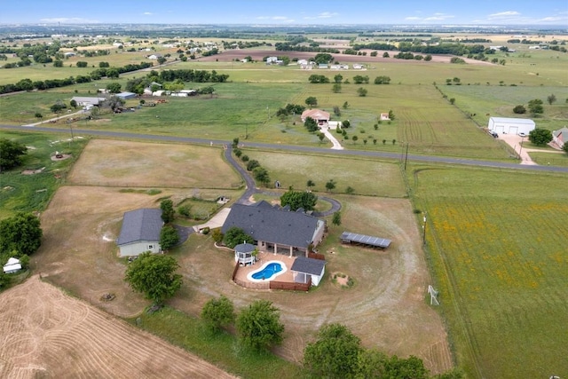 bird's eye view featuring a rural view