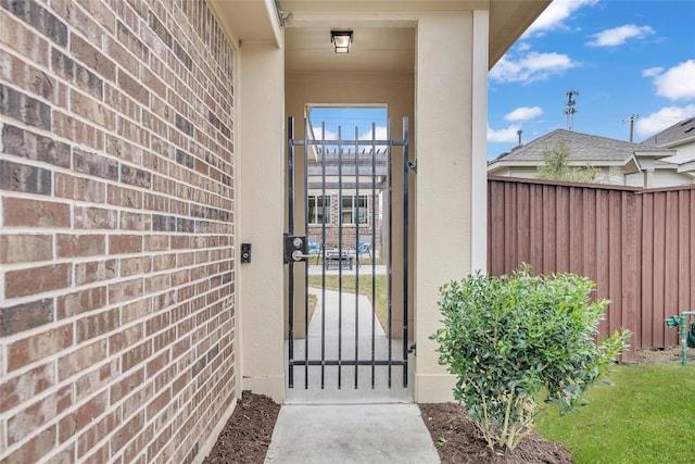 view of doorway to property