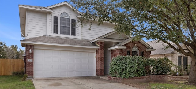 view of front of house featuring a garage